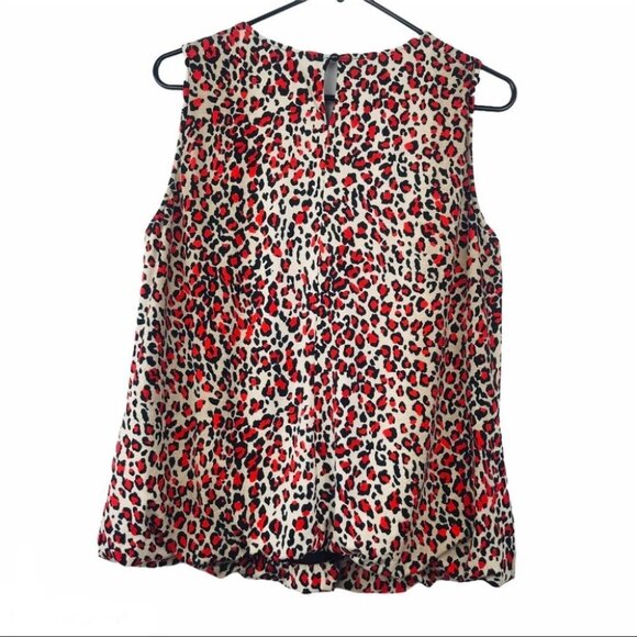 Suzy  Shier Animal print pleated blouson top size L - Picture 2 of 13